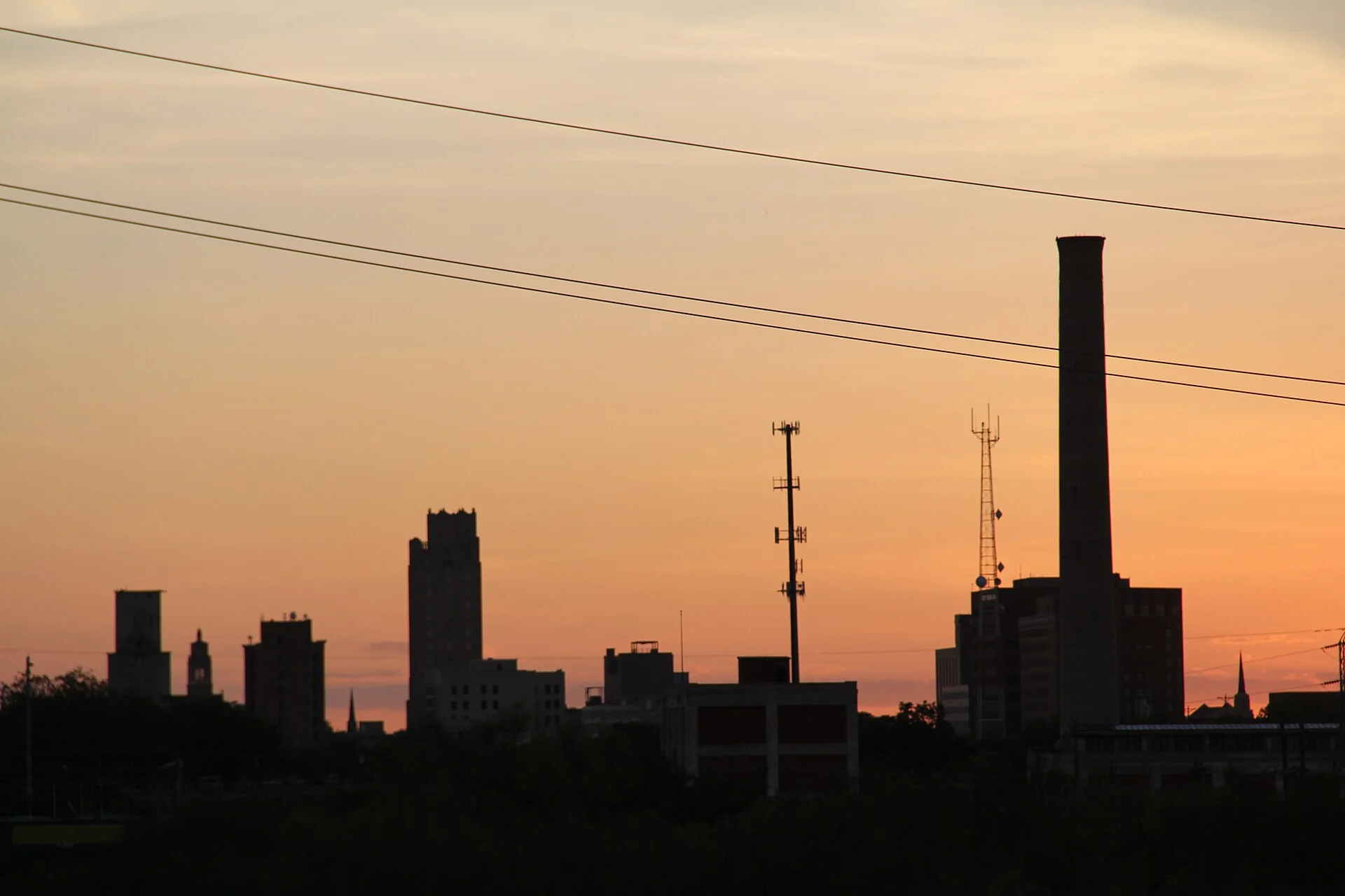 Downtown Abilene, Texas at sunset