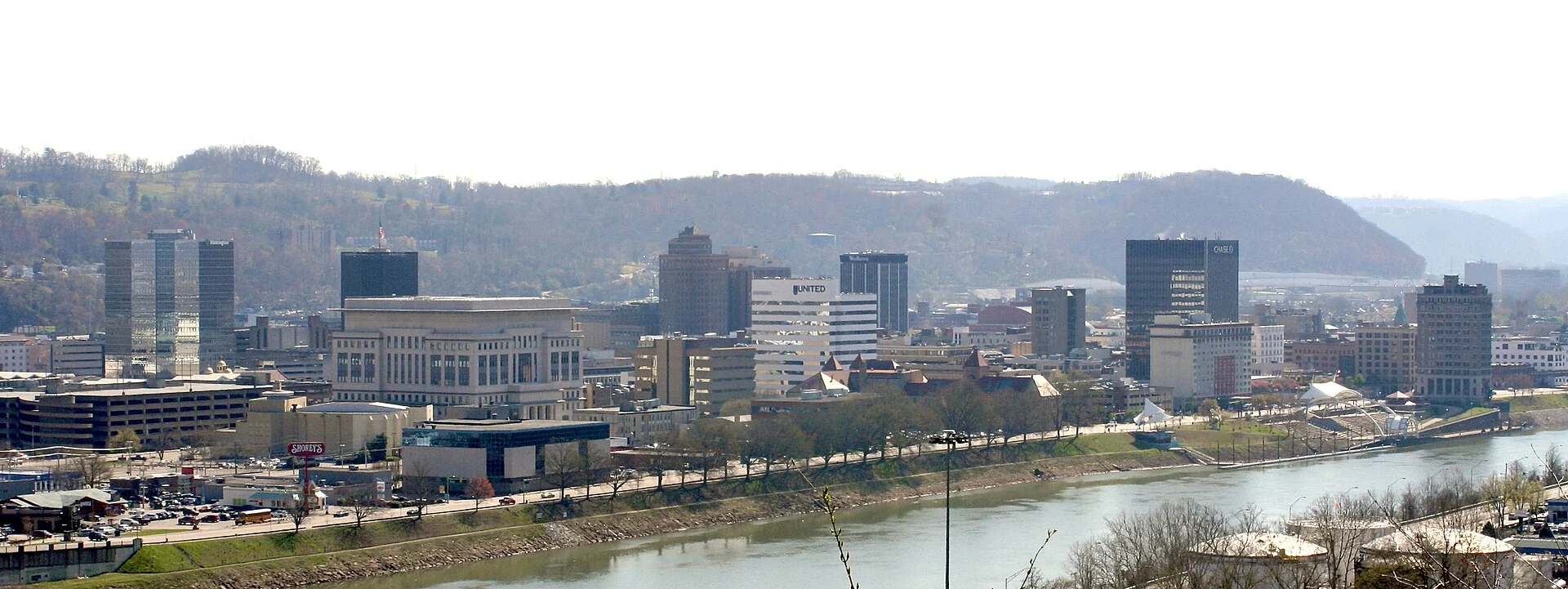 Downtown Charleston, West Virginia and the Kanawha River